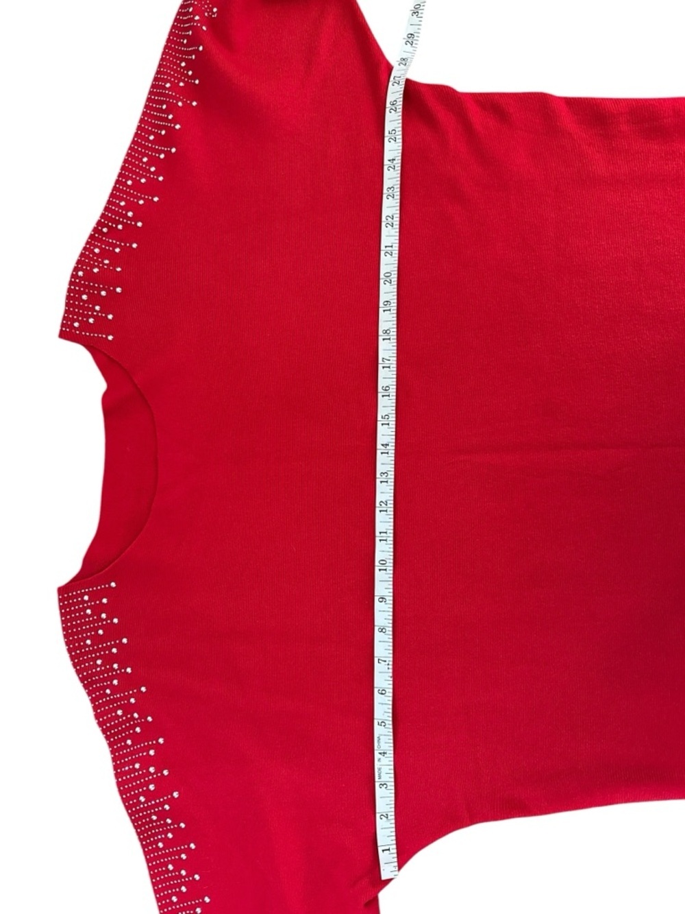 ❤️ Red Embellished Batwing Sweater | XL - Picture 6 of 13